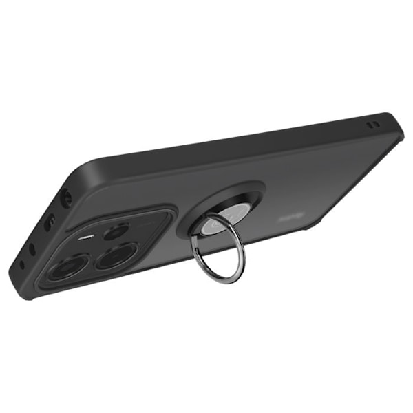Skydd till Xiaomi Note 14 4G med metallring för videostöd svart Svart