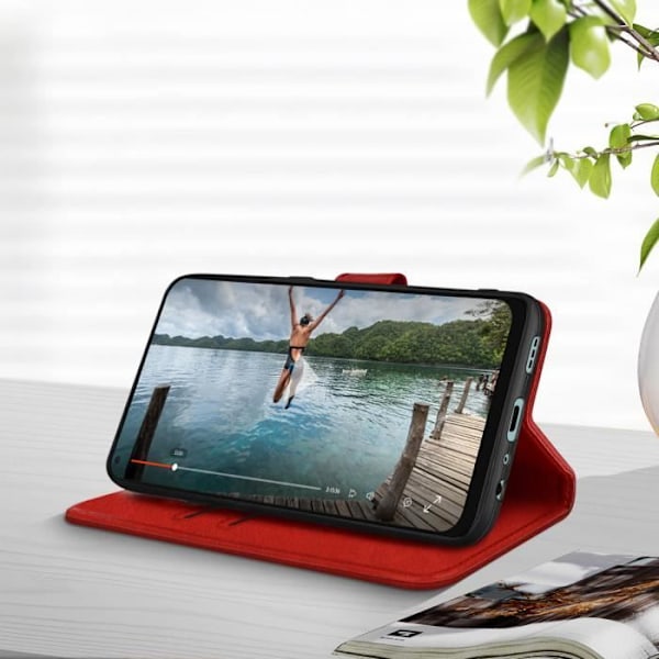 Skal - AVIZAR - Oppo Reno 8 Lite 5G - Röd - Videostödfunktion Röd