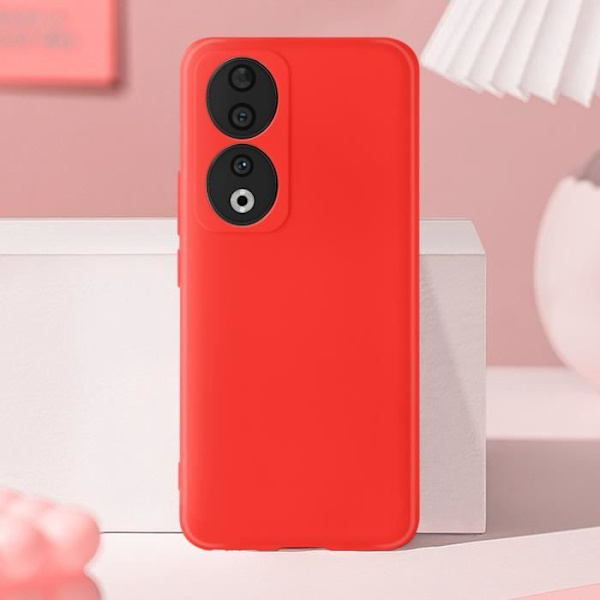Coque för Honor 90 - AVIZAR - Snabbt skydd - Semi-stiv - Röd - Soft-touch Röd