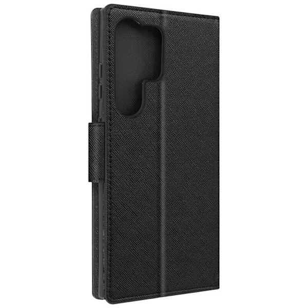 Fodral för Samsung Galaxy S24 Ultra Flip Wallet Video Support Svart Svart