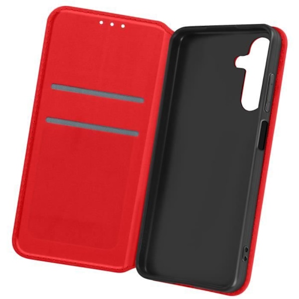 Fodral till Samsung Galaxy A15 - AVIZAR - Korthållare Video Support - Röd Röd