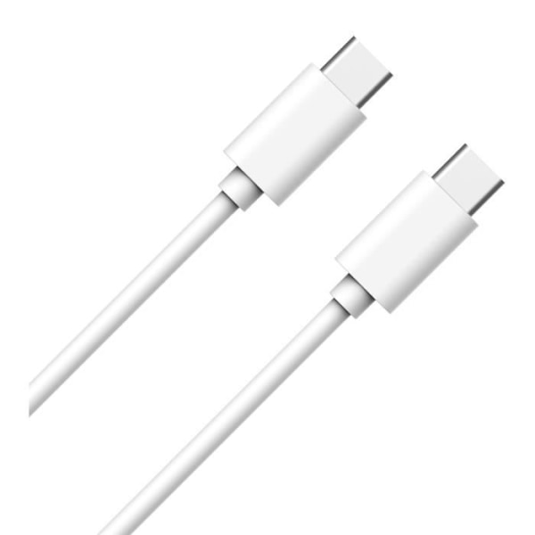 USB C/USB C Kabel - WOW - 1m - 3A - Hvid - USB C Stik