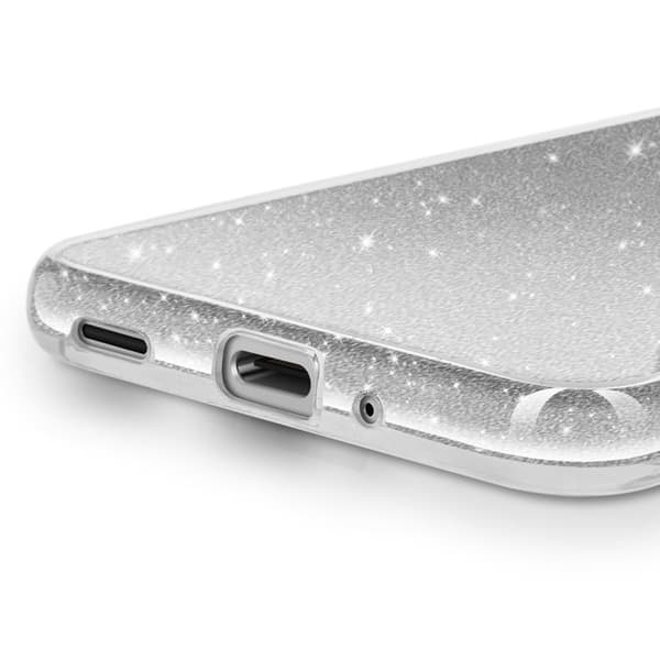 Glittrande Stötabsorberande Skalet för Samsung Galaxy A16 Silver Grå
