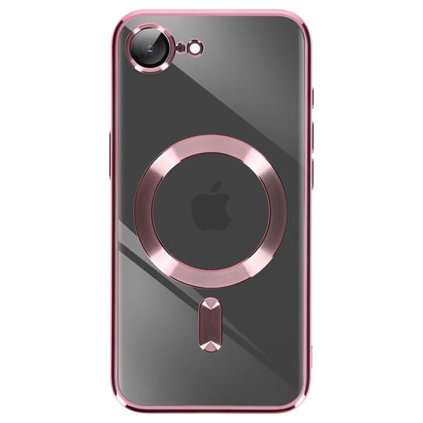 iPhone 17e cover med kromkant, MagSafe-kompatibel, rosa Ros