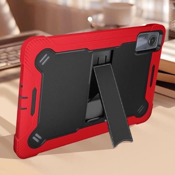 Xiaomi Redmi Pad SE Iskunkestävä Kuori kannella Musta / Punainen Röd