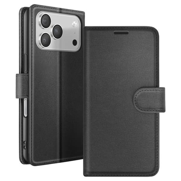 Wallet Etui - ZANAÉ - iPhone 17 Pro - Sort - Video Støtte - Magnetisk Klap Svart
