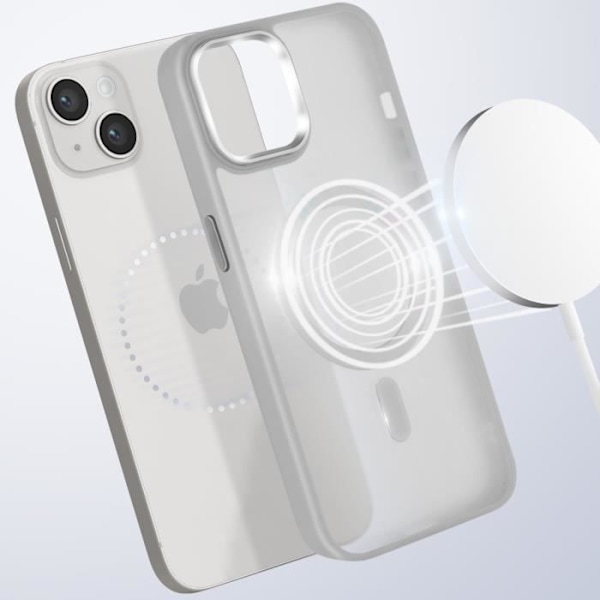 MagSafe-kuori iPhone 14 Matte Frosted Harmaa Reuna Grå