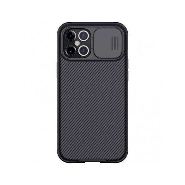 NILLKIN iPhone 12 Pro Max kamerabeskyttelse stødsikker etui - Sort (All4iPhone)