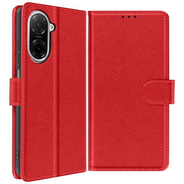 Fodral för Xiaomi Redmi A5 Klädd Plånbok och Videostativ Röd Röd
