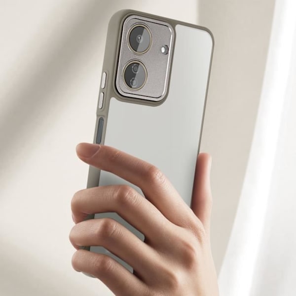 Fodral - AVIZAR - Xiaomi Redmi 13C - Rökt styv rygg - Skyddat kamerablock - Grå Grå