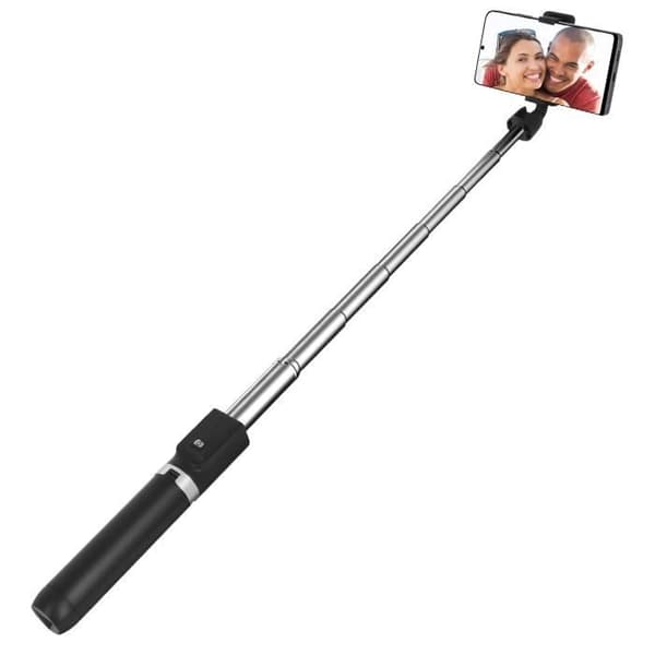 Perche Selfie - Noir - Bluetooth - Stativ - Højdejusterbar - 63cm udtrækkelig