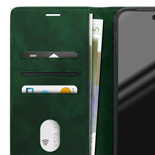 Plånboksfodral för Google Pixel 11 / 11 Pro Mocka Effekt med Stöd Grön Grön
