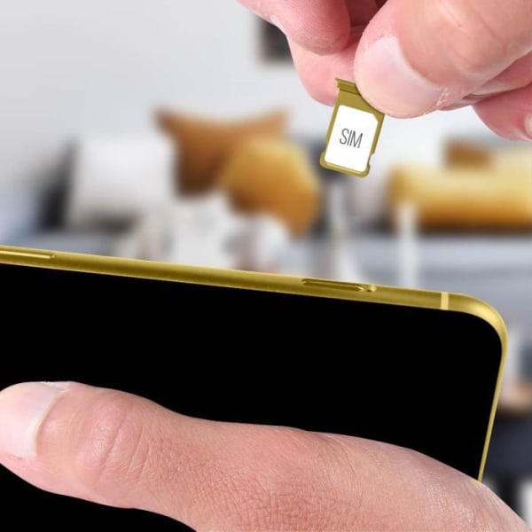 SIM-kortslåda - Apple - iPhone 11 - 1 kortplats - Nano Sim - Gult guld guldgul