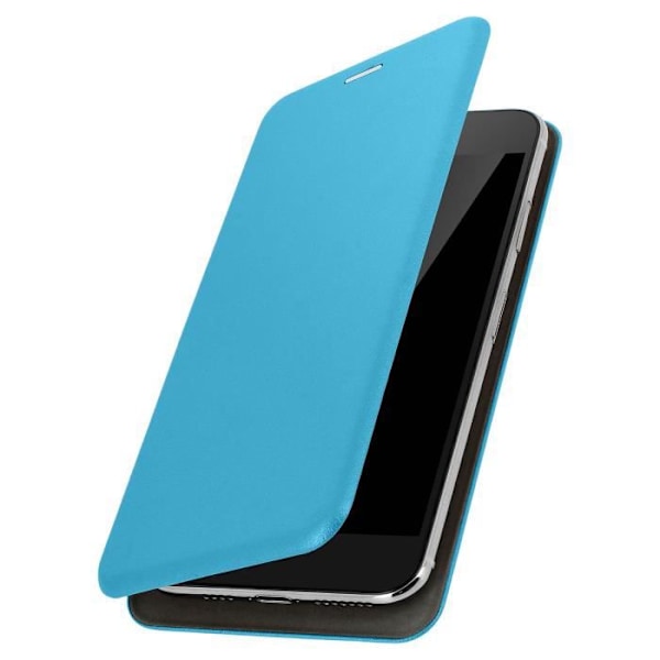 Smartphoneficka - XL - Ljusblå - Flexibel - Magnetisk - Slide-funktion Ljusblå