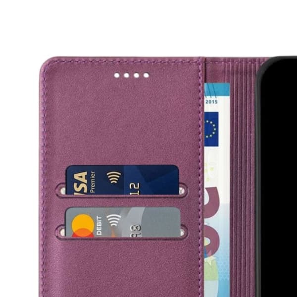 Pungetui til Google Pixel 11 Pro Simil læder med prægning Anti-RFID Lilla Violett