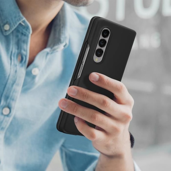 Skyddsfodral - Samsung - Galaxy Z Fold 3 - Silikon gel - Matt finish - Stötsäker och reptålig Svart