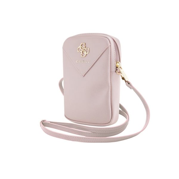 Mobilväska - Guess - Zip Triangle 4G - Rosa - Ekologiskt läder - Justerbar rem Rosa