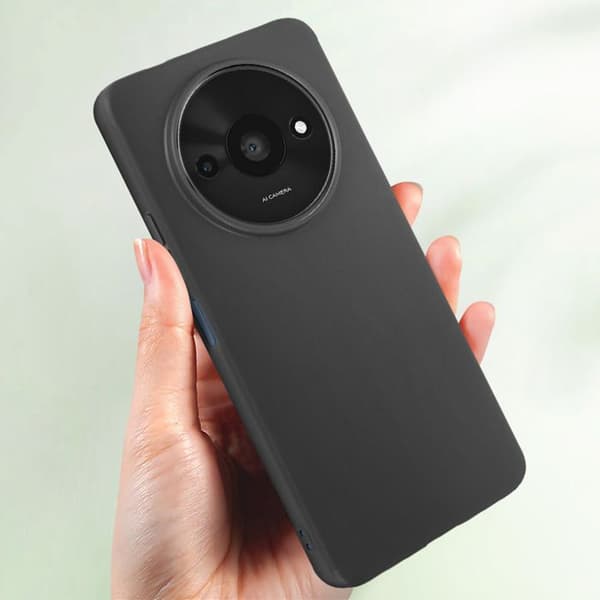 Coque - MAYAXESS - Xiaomi Redmi A3 - Silikone Blød - Beskyttelse mod ridser - Sort Svart