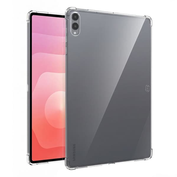 Silicone Cover til Galaxy Tab S12 Plus med Forstærkede Hjørner, Transparent Vit