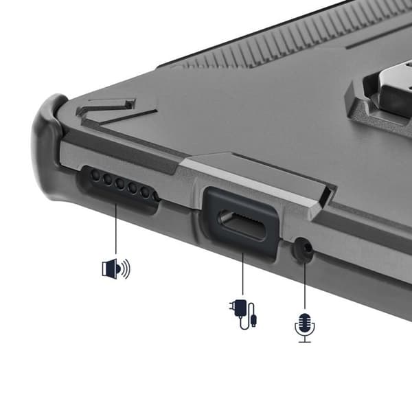 Cover til Redmi Note 15 Pro 5G med roterende ring og støttefunktion sort Svart