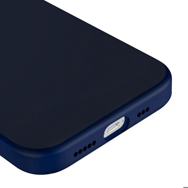 Coque för iPhone 16e MagSafe Antimikrobiell Soft Touch Decoded Mörkblå Blå