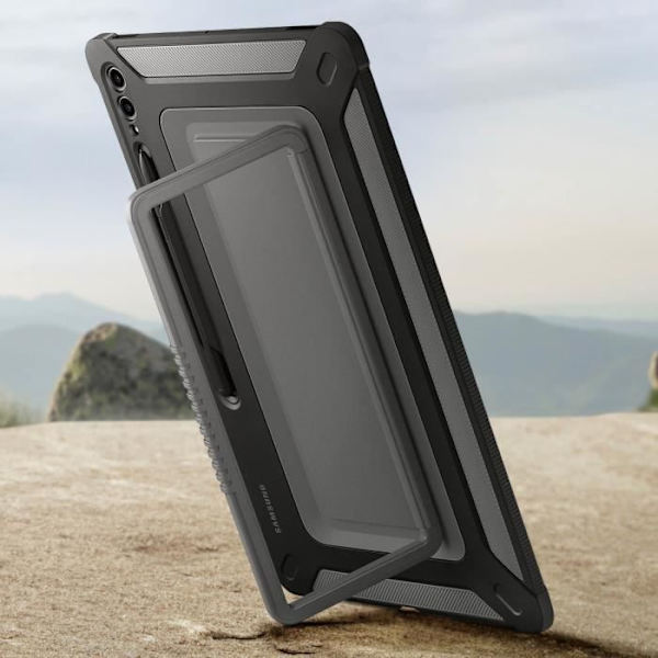 Coque til Galaxy Tab S9 Ultra - Samsung - Militære standarder - Justerbar støtte - Indbygget stylus-holder - Sort Svart