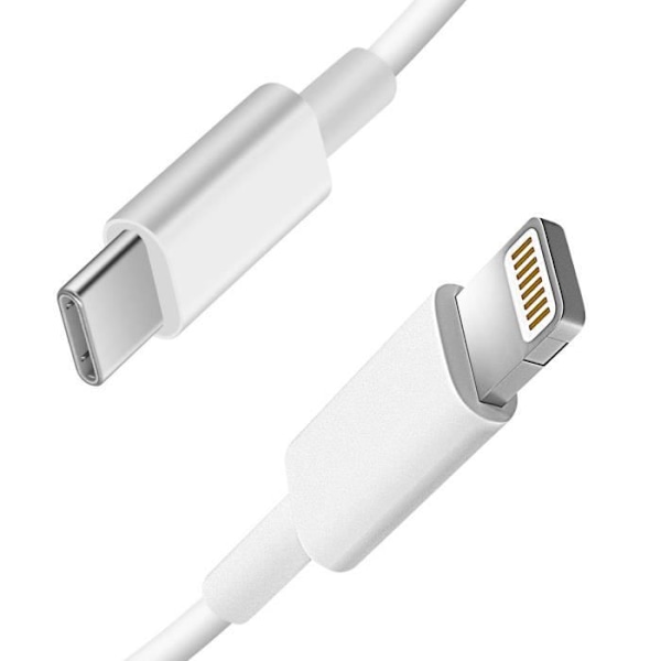 USB-C - Lightning-kaapeli - Power Delivery - 2m - Nopean latauksen - Yhteensopiva iPhonen kanssa - Valkoinen Vit
