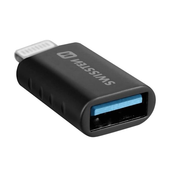 OTG Lightning till USB-adapter - Swissten - Dataöverföring - Snabbladdning - Grå