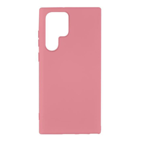 Skyddsfodral AVIZAR för Samsung Galaxy S22 Ultra - Halvstyv silikon - Soft-touch finish Rosa Rosa