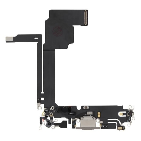 Ladeforbindelse - AVIZAR - iPhone 15 Pro Max - USB-C - Mikrofon - Naturligt Titanium Grå