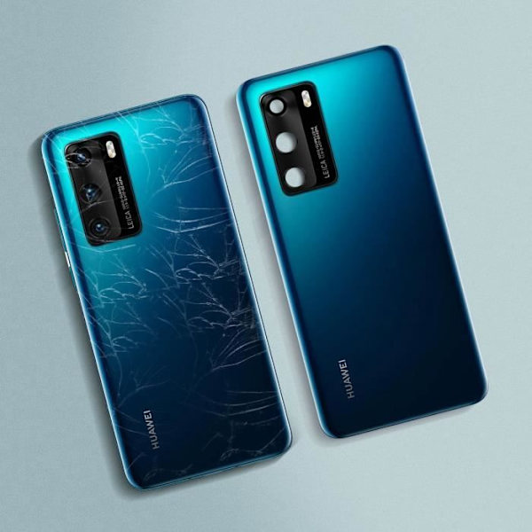 Cache Batteri - HUAWEI - P40 - Original Bagcover - Blå - 20 g Blå