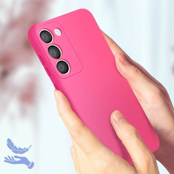 Suojakuori on yhteensopiva Samsung Galaxy S23 puolijäykän Fuchsia -kuoren kanssa