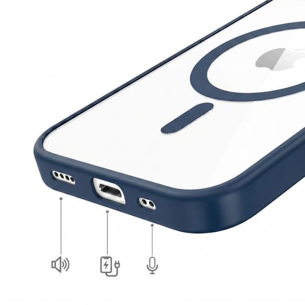 MagSafe-skal för iPhone 13 Mini / 12 Mini Aura-effekt Stötsäker Zanaé Mörkblå Blå