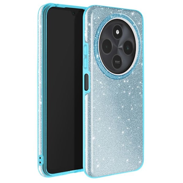 Glittrande Stötsäker Skal för Xiaomi Redmi 14C Blå Blå
