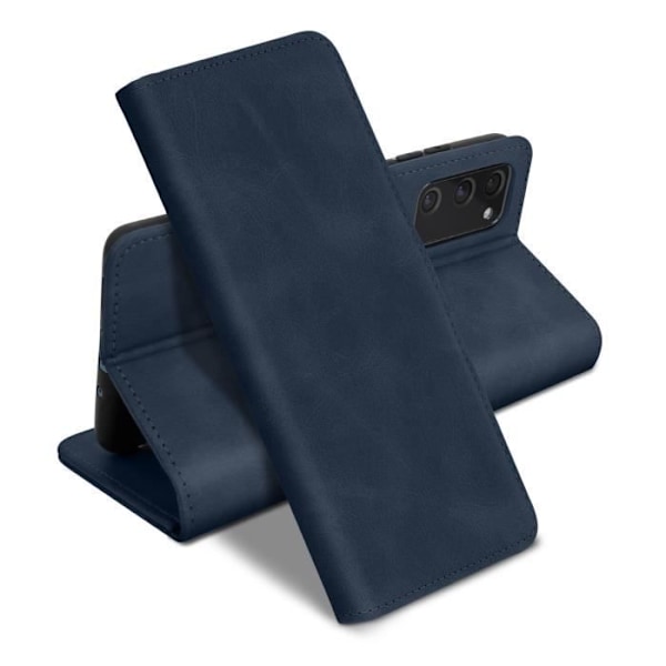 Étui - AVIZAR - Samsung S20 FE - Øko-læder Vintage - Blød Cover - Video Støtte Blå