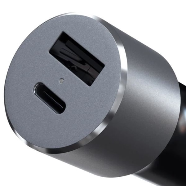 Ladestation til bil - Satechi - 72W - USB-C PD - USB - Indbygget LED-indikator Rymdgrå