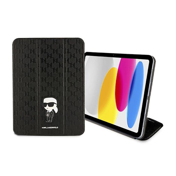 Karl Lagerfeld Folio Magnet Allover Saffiano Monogram NFT Ikonik - Kotelo iPad 10,9" (2022) (musta)