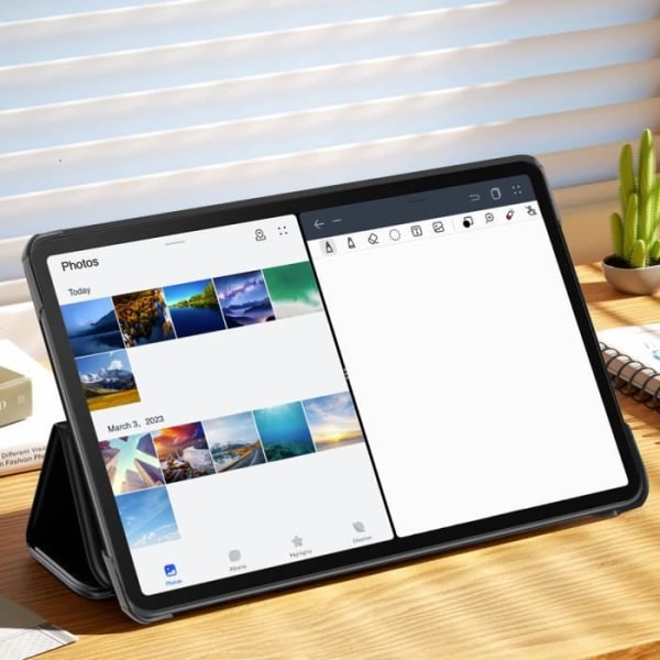 Etui til Honor Pad X9 - AVIZAR - Trifold Support Video og Keyboard - Sort - 10,1 tommer Svart