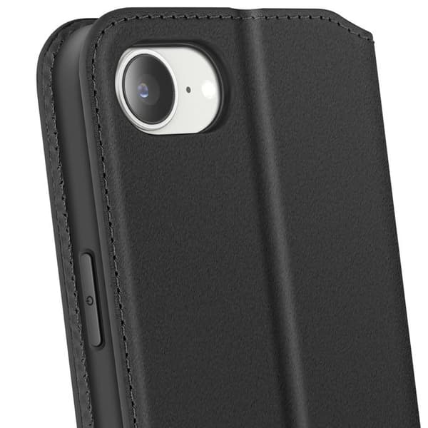Etui til iPhone 16e - Classic Edition - Sort - Magnetisk Låg - Video Støtte - Kortlommer Svart