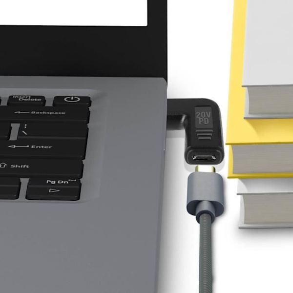Lenovon USB-C neliöpistoke -lataussovitin Svart