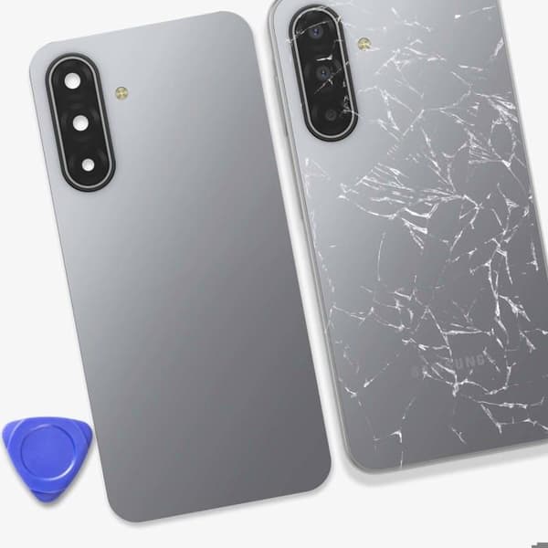 Vara-akku Galaxy A17 5G:lle, jossa on integroitu liima, harmaa Grå