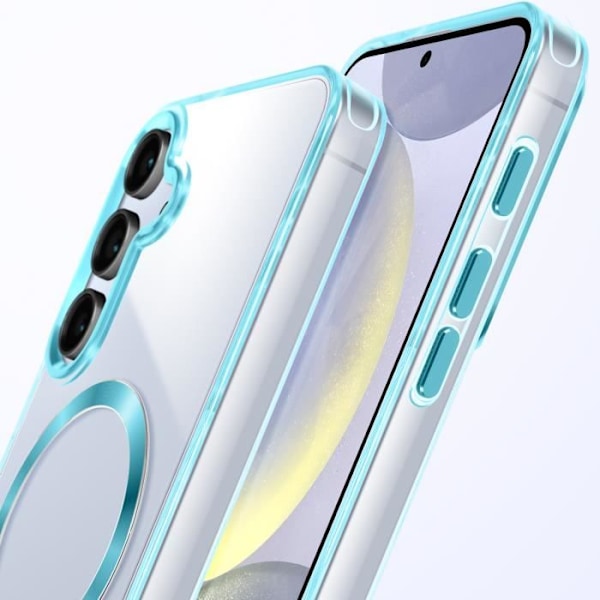 Coque MagSafe til Samsung S24 Plus og S25 Plus Bag Crystal Farve Blå Blå