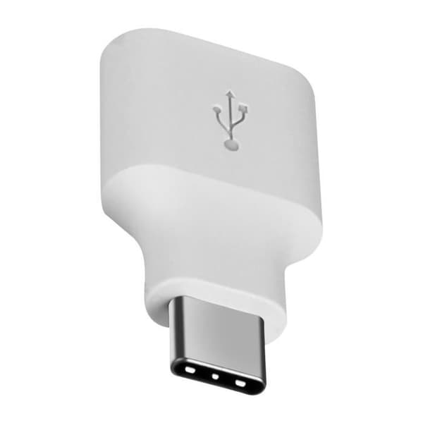 Google Original USB OTG hun til USB-C han-adapter, hvid