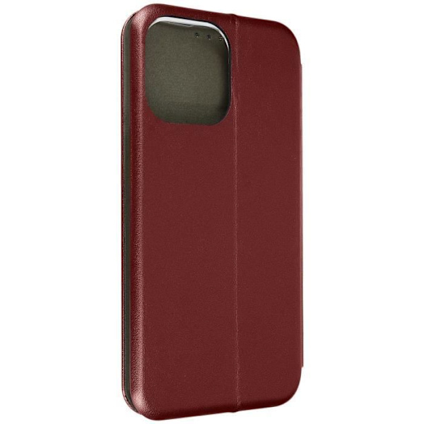 iPhone 14 Pro Max fodral - AVIZAR - Korthållarflik - Burgundy satinfinish Bordeaux