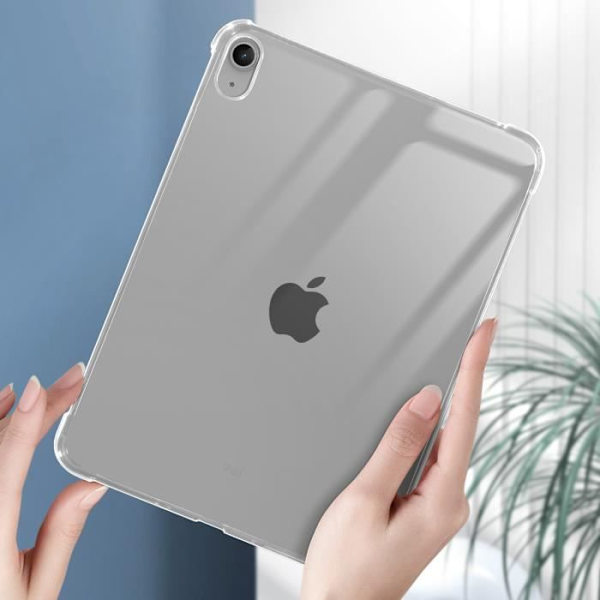 Fodral för iPad 10 2022 - AKASHI - Mjuk silikon - Förstärkta hörn - Genomskinlig Vit