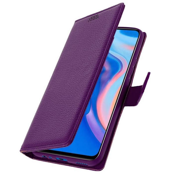 Housse - AVIZAR - Huawei P Smart Z - Ekoskinn - Videostöd - Korthållare Lila Lila
