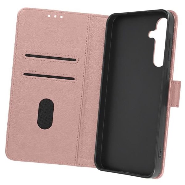 Etui til Samsung Galaxy A55 tegnebog og videoholder Champagne Pink