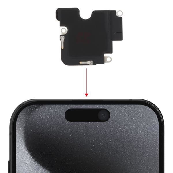 Intern højttaler - AVIZAR - iPhone 15 Pro Max - Sort - Løser lydproblemer under opkald Svart