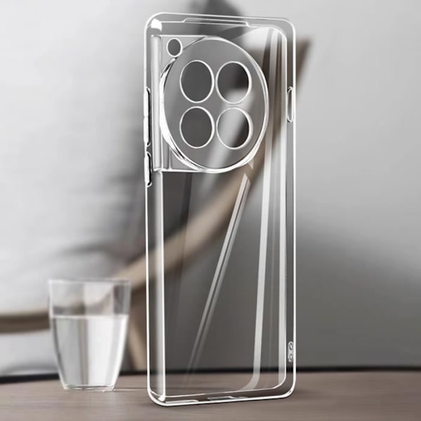 AVIZAR kotelo OnePlus 12 ja 12R -puhelimille - Läpinäkyvä pehmeä silikoni - Suojattu kamera - Kellastumista estävä rakenne Transparent