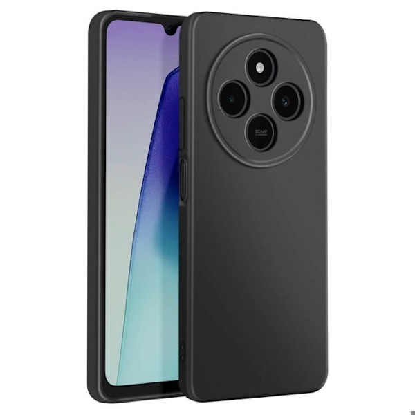 Coque för Xiaomi Redmi 14C Semi-rigida Soft-touch Anti-spår Svart Svart